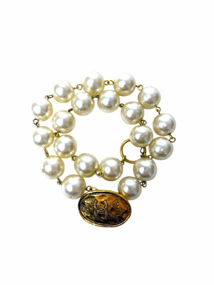 Chanel Vintage Faux Pearl  Bracelet