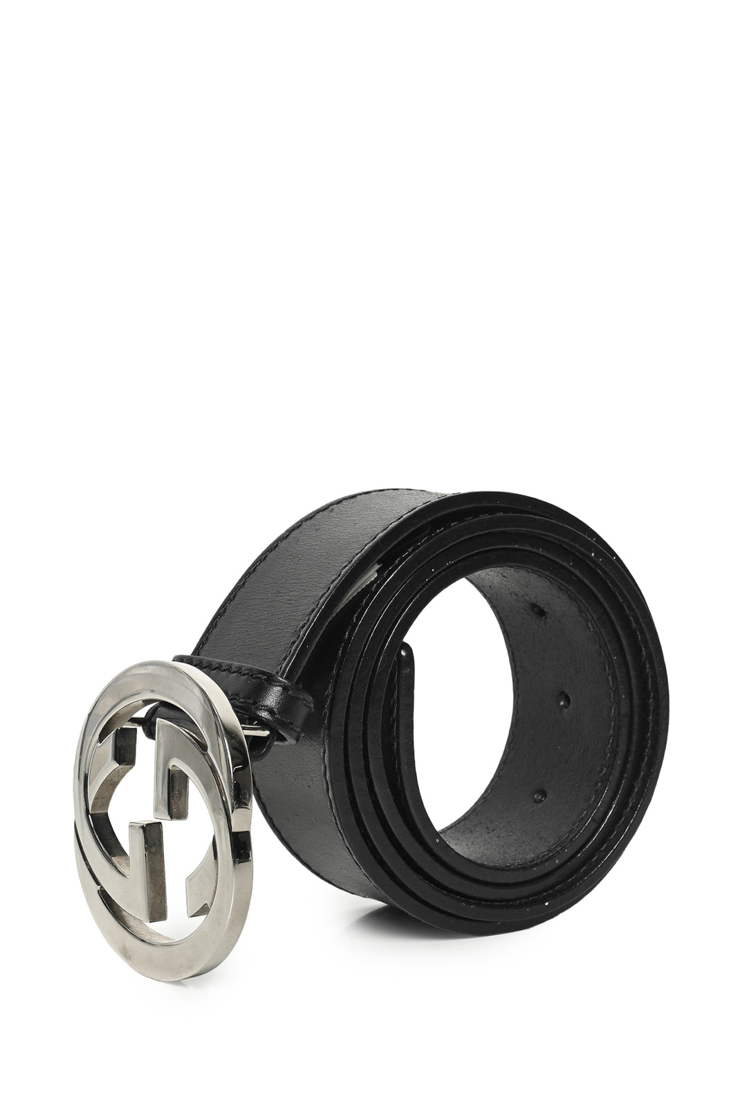 Gucci Size 38 Men's Interlocking GG Leather Belt