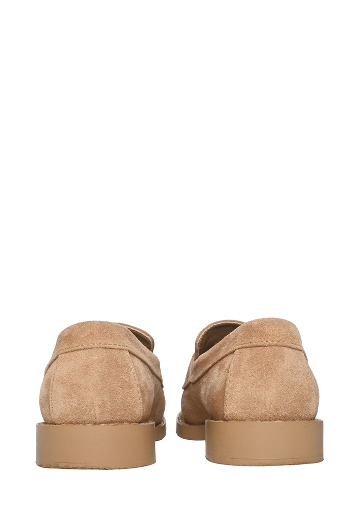 Chanel Size 35.5 Suede CC Loafers