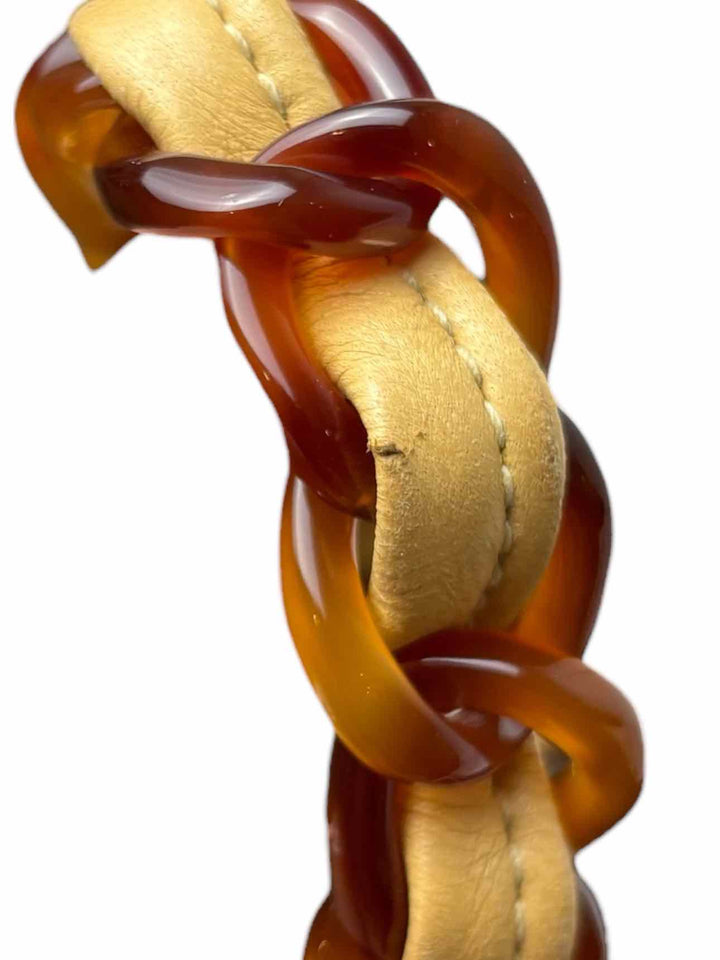 Chanel Small Resin Chain Leather Flap Purse