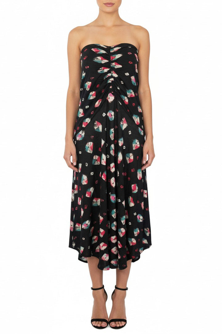 Ulla Johnson Size 6 Ruched Printed Maxi Skirt