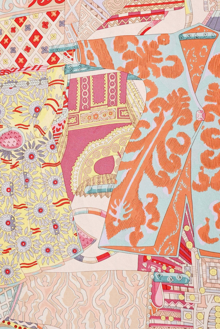 Hermes Voyage En Etoffes Silk Scarf