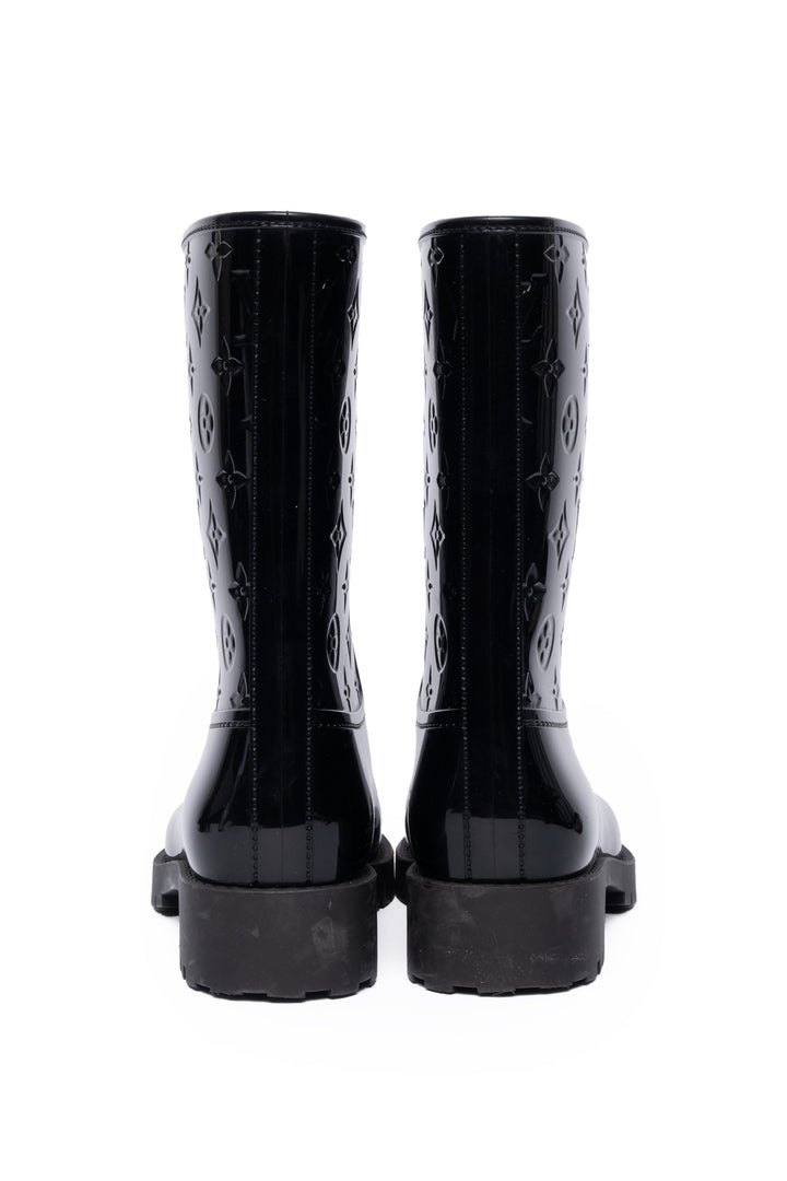 Louis Vuitton Size 36 Drops Flat Half Rain Boots