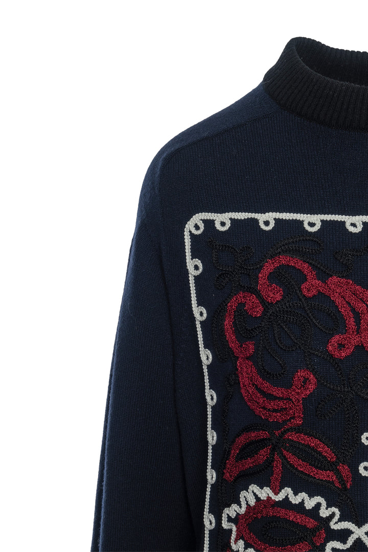 Sacai Bandana Embroidered Sweater