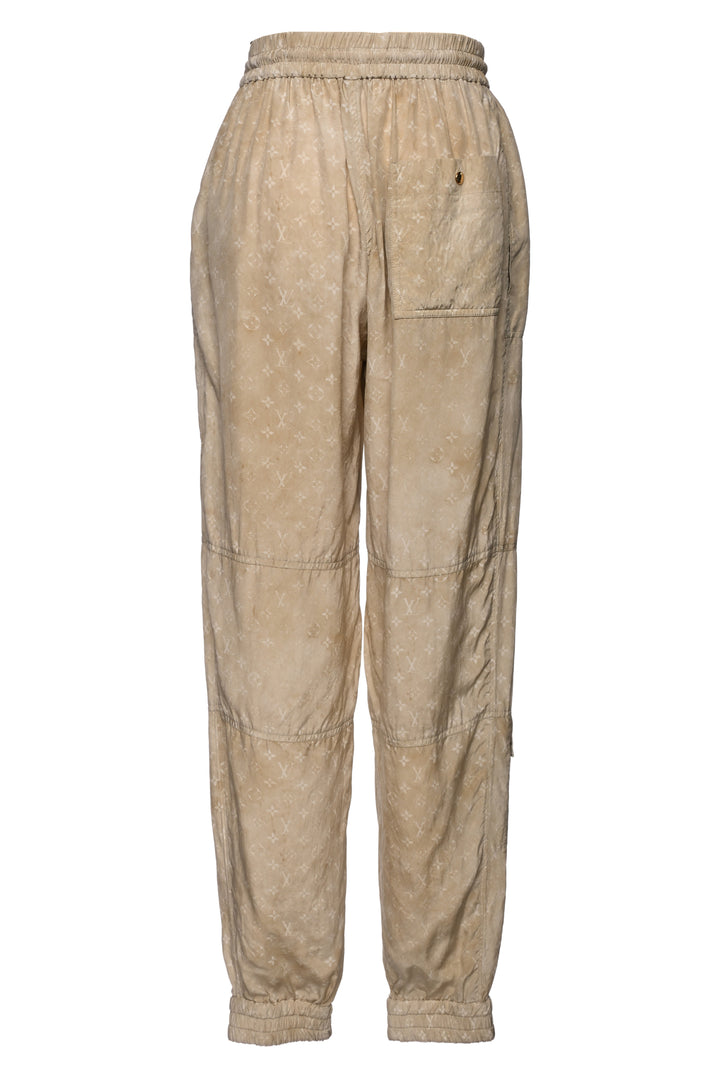 Louis Vuitton Size 34 Monogram Cloud Silk Lounge Pants