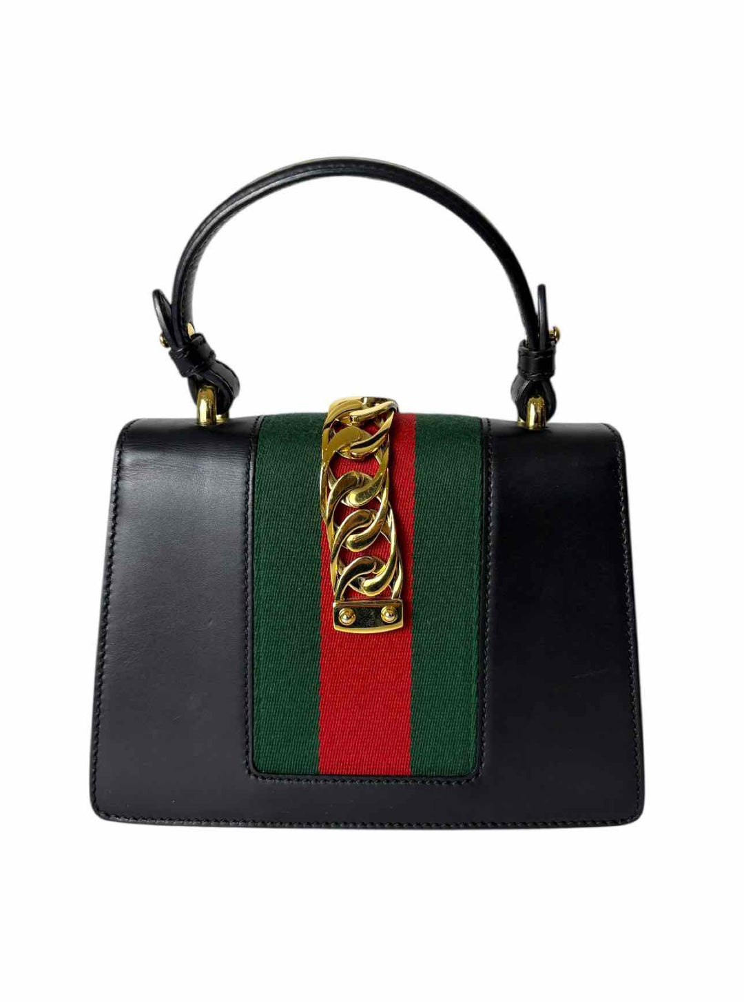 Gucci Sylvie  Mini Web Stripe Leather Purse