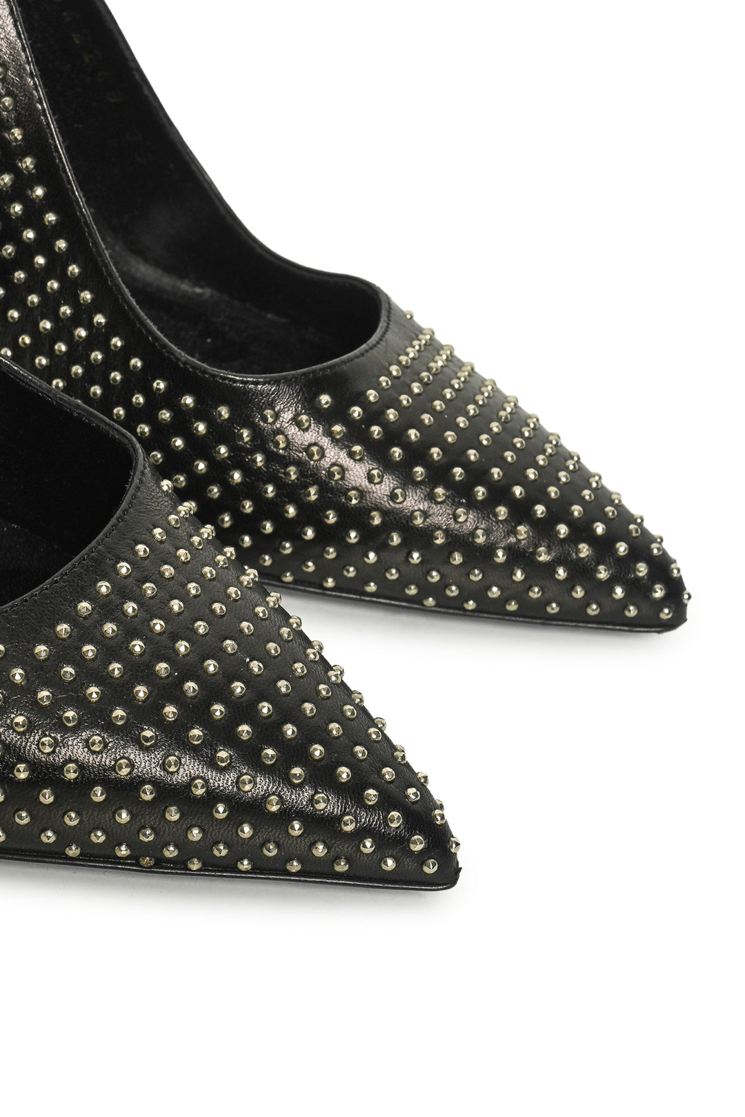 Saint Laurent Size 36 Leather Studded Slingback Pumps