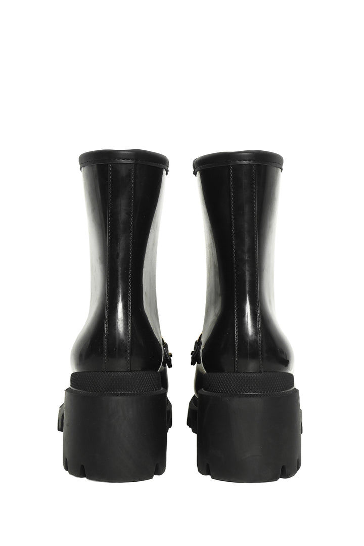 Gucci Size 38 Horsebit Accent Rubber Rain Boots