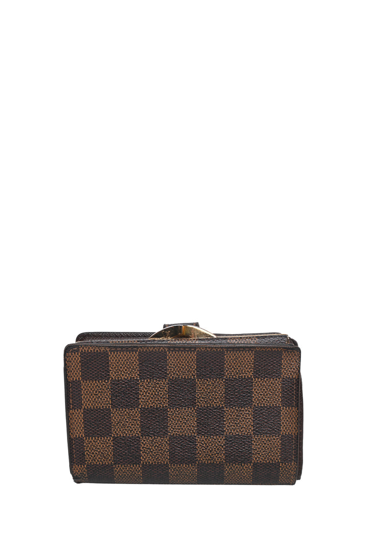 Louis Vuitton 2006 Damier Ebene French Purse Wallet