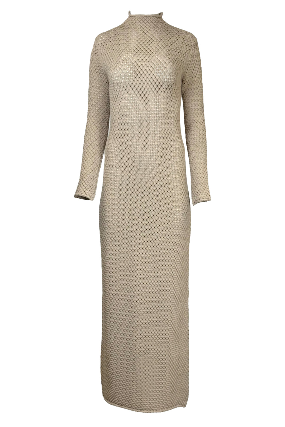 Aeron Size XS Shela Viscose-Blend Knit Long Sleeve Turtleneck Maxi Dress