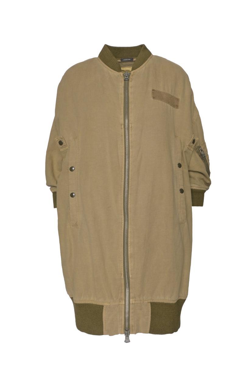 R13 Size M Hemp Long Flight Jacket