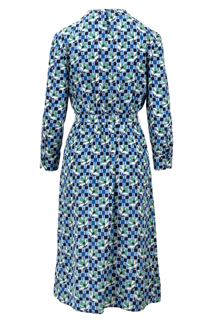 Prada Size 42 2016 Midi Floral Pattern Silk Dress