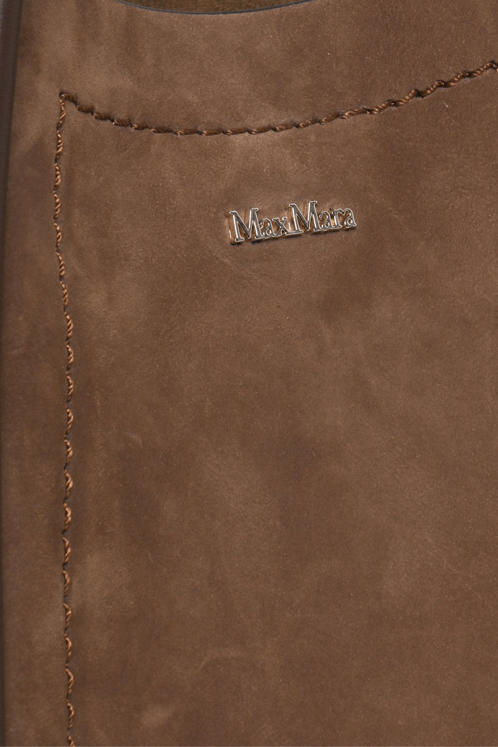 Maxmara Extra Small Nubuck Leather Marine Bag