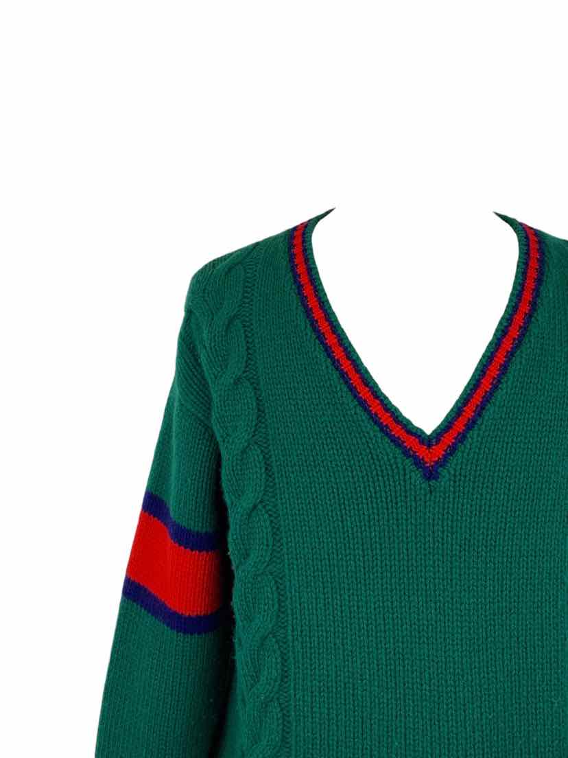 Authentic Gucci men sweater red/ green stripes orders size large