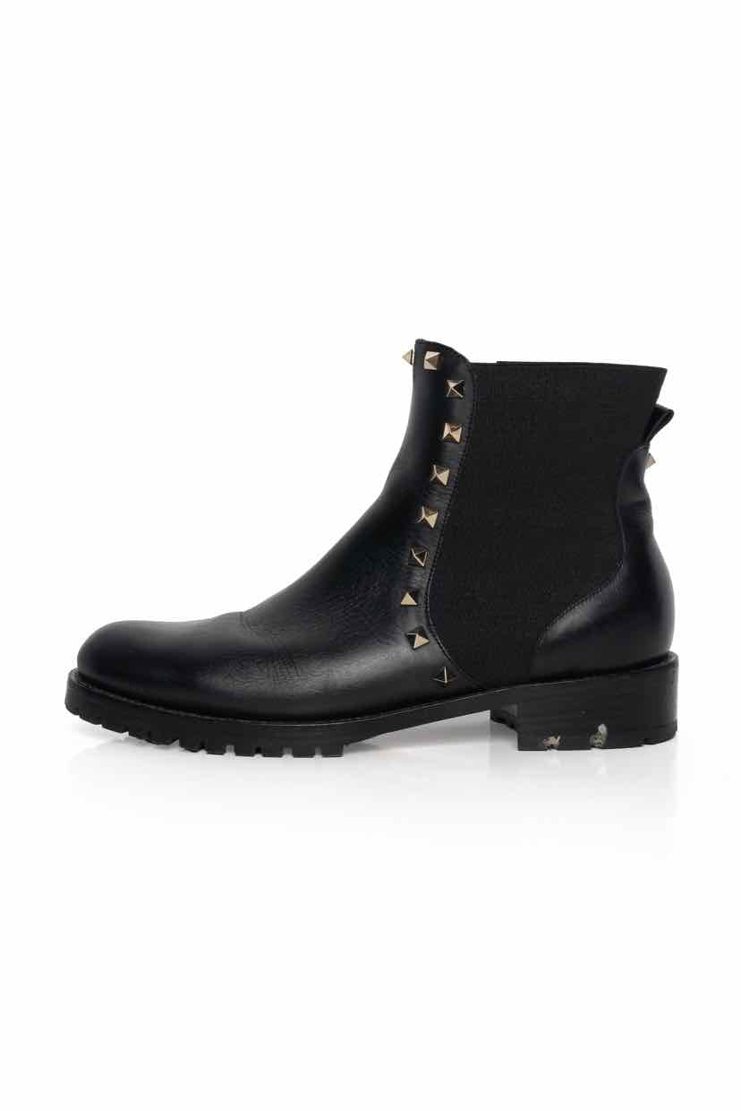 Valentino Size 39.5 Rockstud Beatle Chelsea Boots