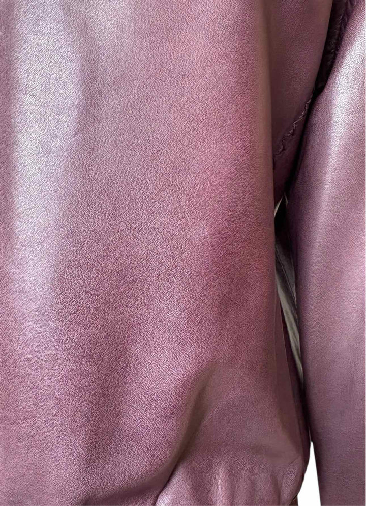 Marc Cain Size M Zip-up Leather Jacket