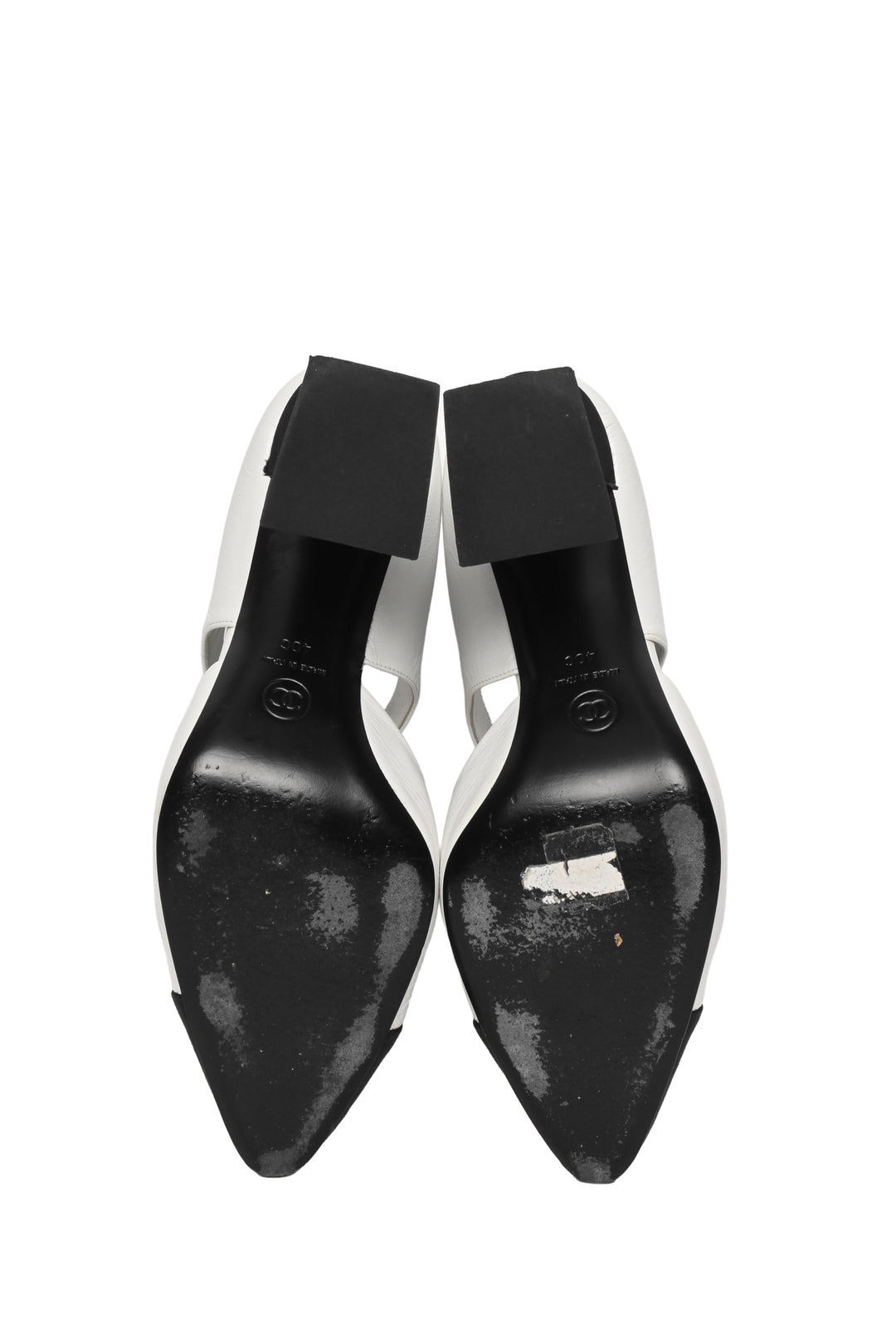 Chanel Size 40 Interlocking CC Logo Patent D'Orsay Pumps