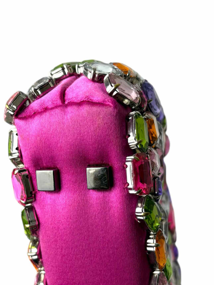 Philip Treacy Crystal Beaded Satin Clutch