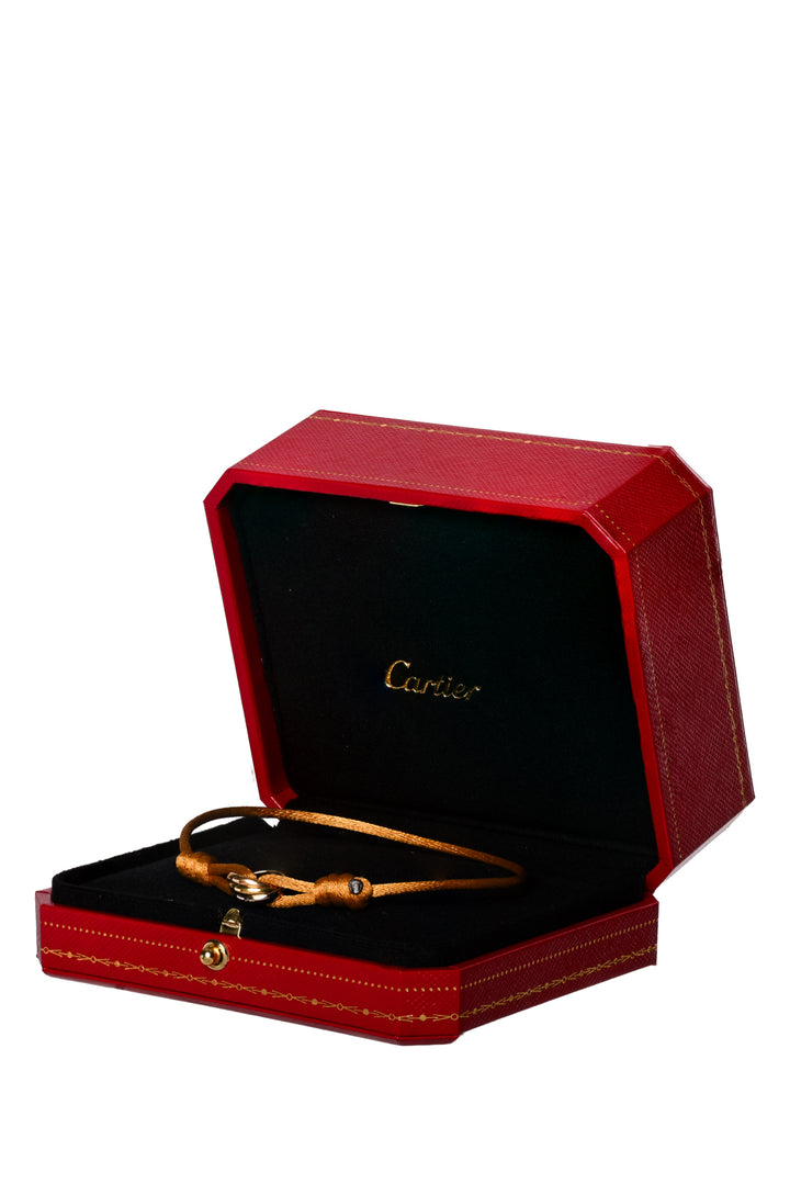 Cartier 18K Yellow, Rose & White Gold Trinity Cord Bracelet