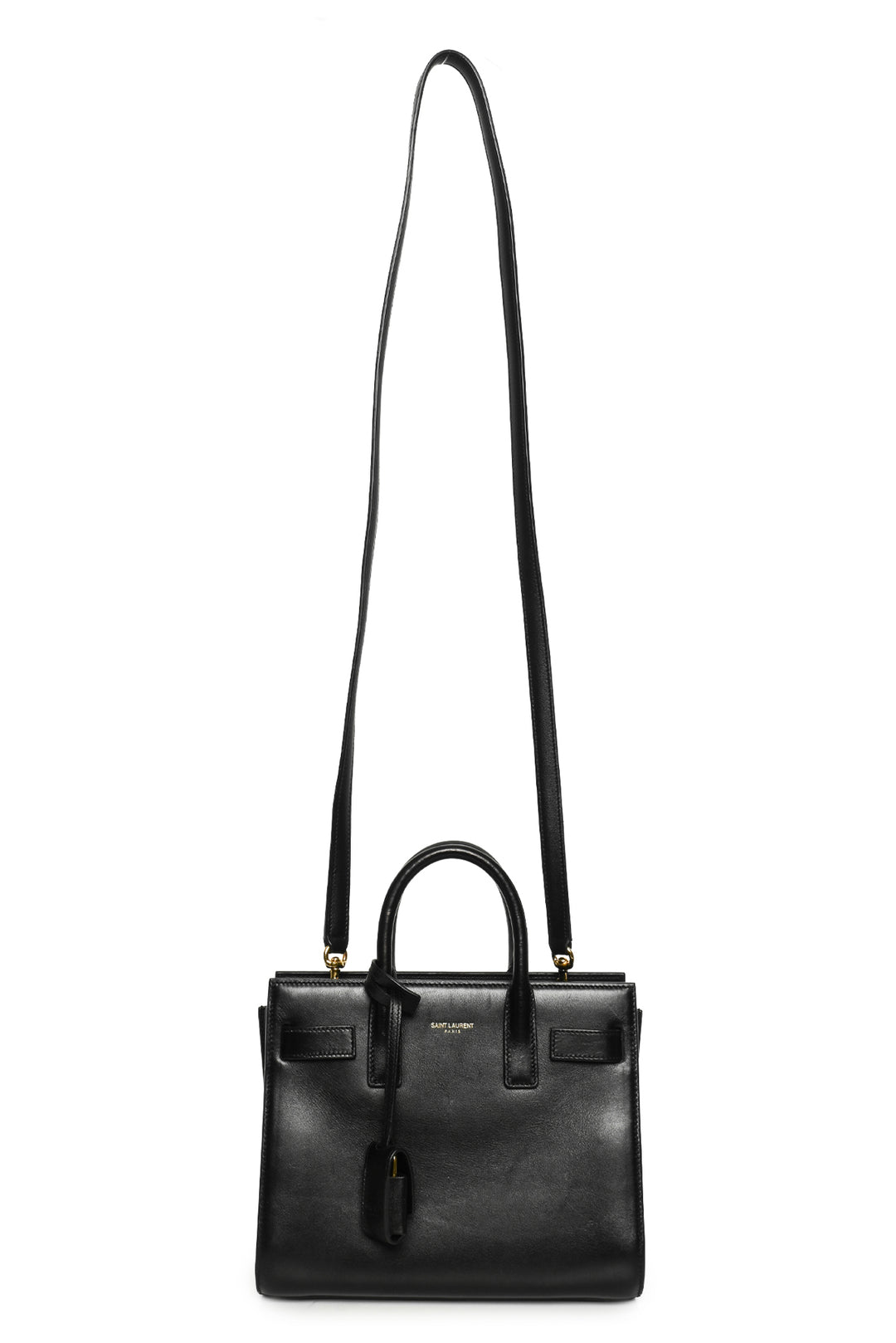 Saint Laurent Smooth Leather Nano Sac De Jour Tote