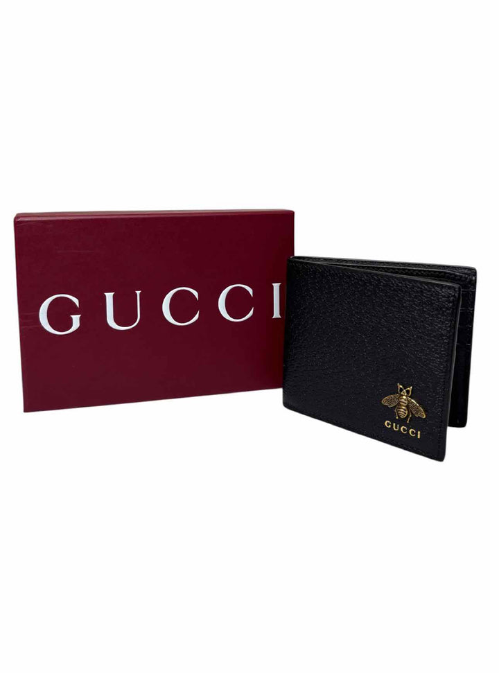 Gucci Animalier Bee Bifold Leather Wallet