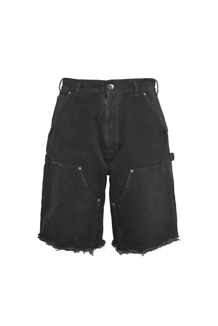 Maison Martin Margiela Size 26 Stud Distressed Denim Cutoff Cargo Shorts