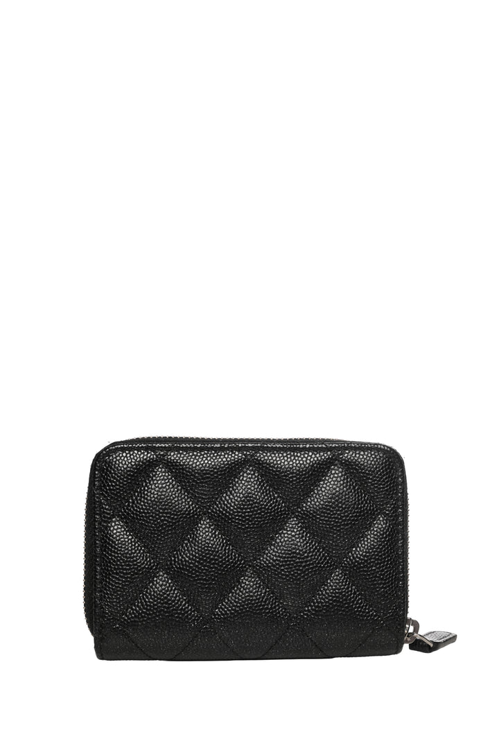 Chanel 2017-2018 Quilted Caviar Classic Zipped Coin Purse