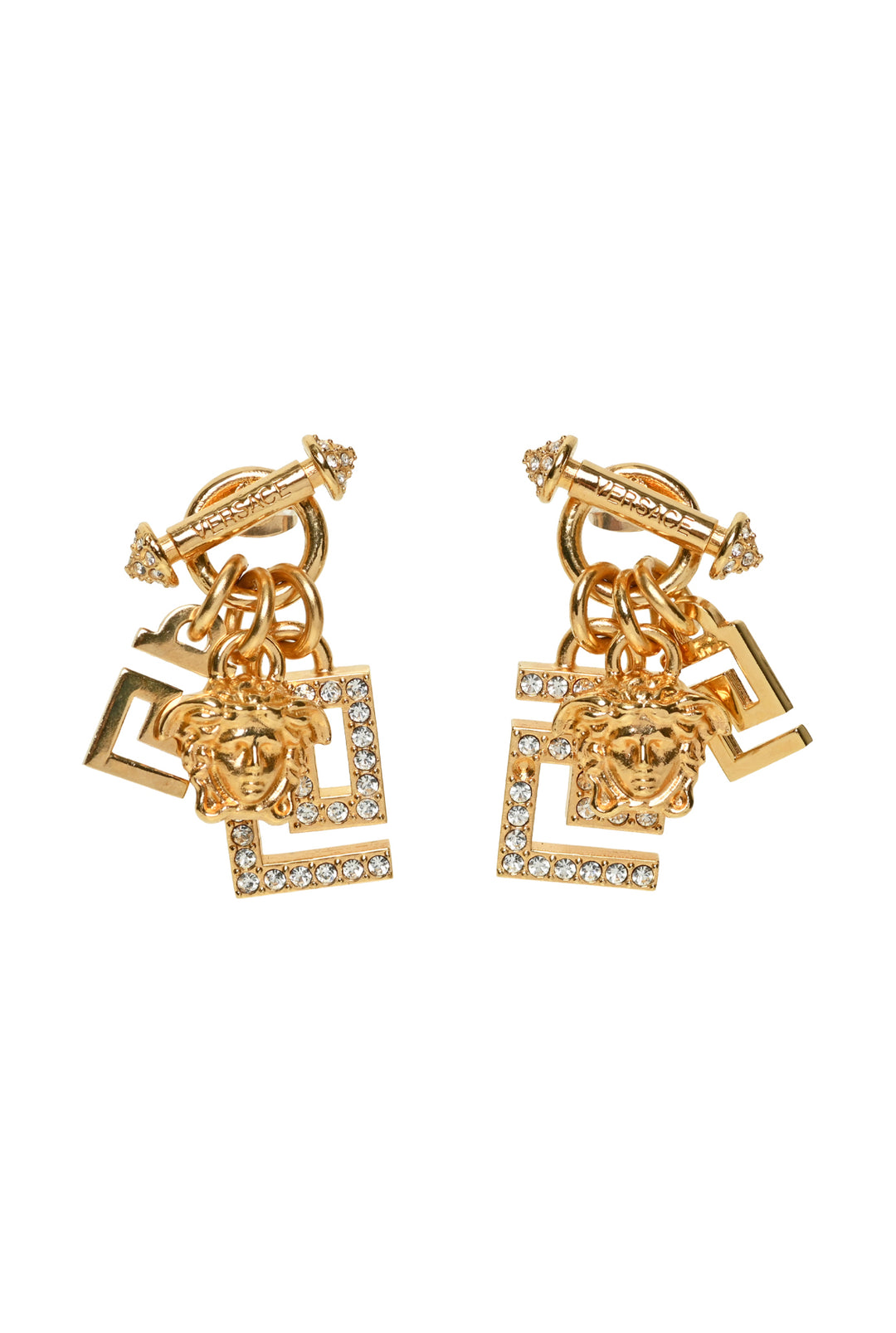Versace Medusa & Greca Charm Earrings
