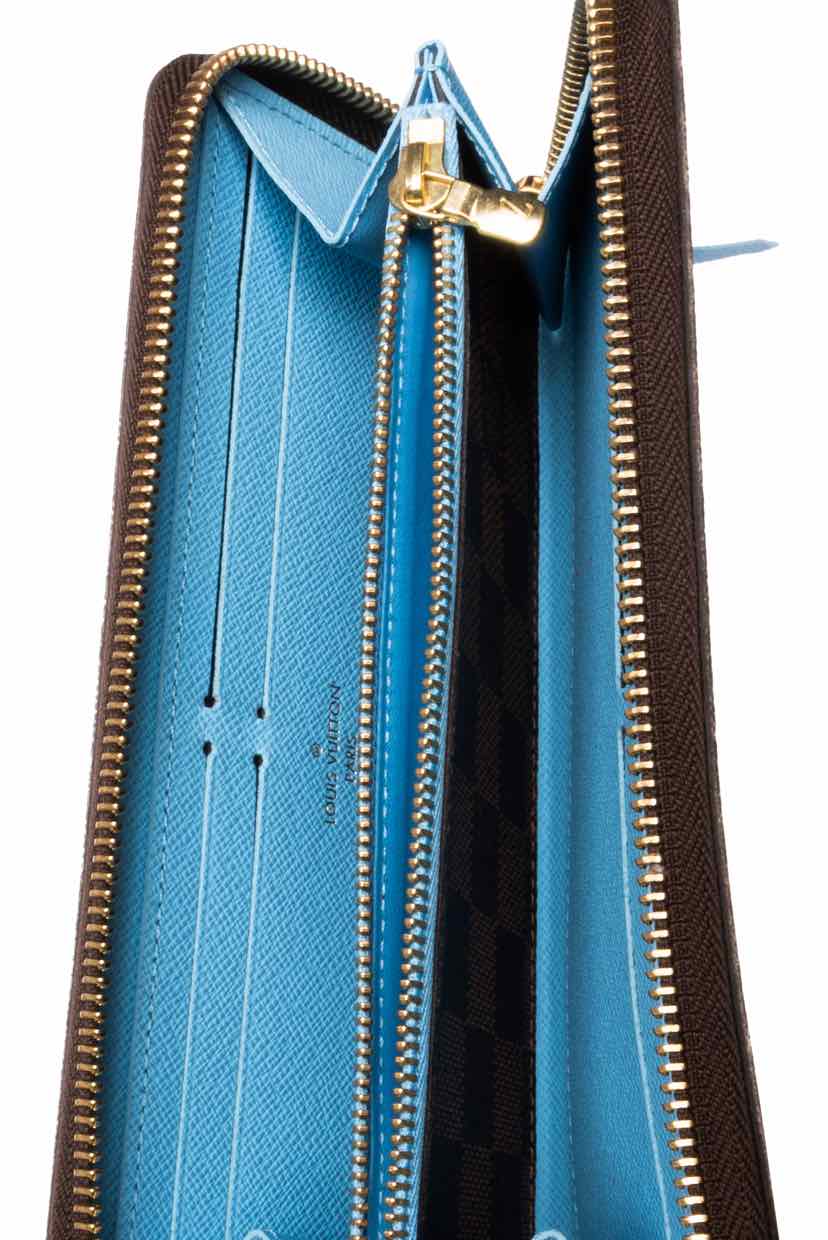 Louis Vuitton Damier Ebene Christmas Animation Penguin Clemence Wallet