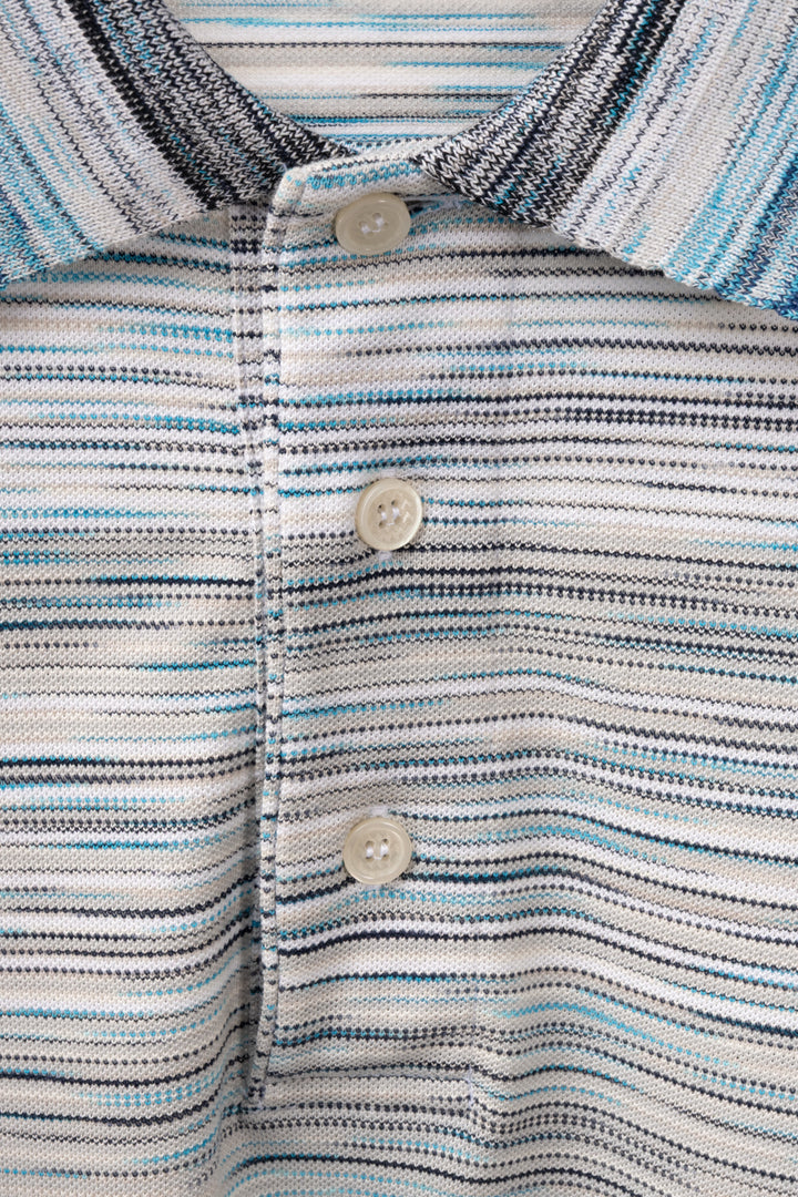 Missoni Size M Men's Striped Polo Shirt