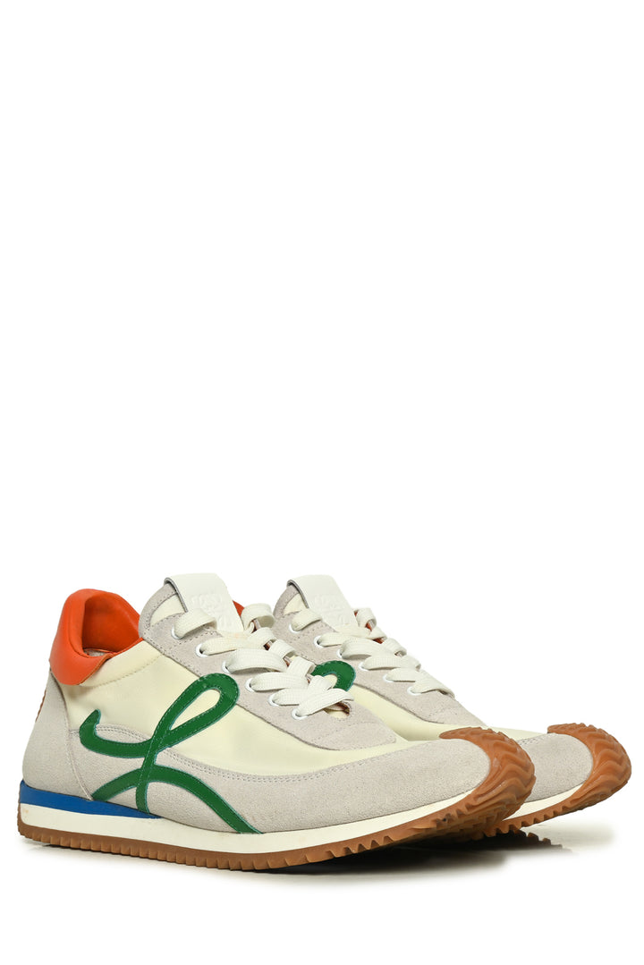 Loewe Size 45 Men's Flow Runner Suede Trimmed Sneakers