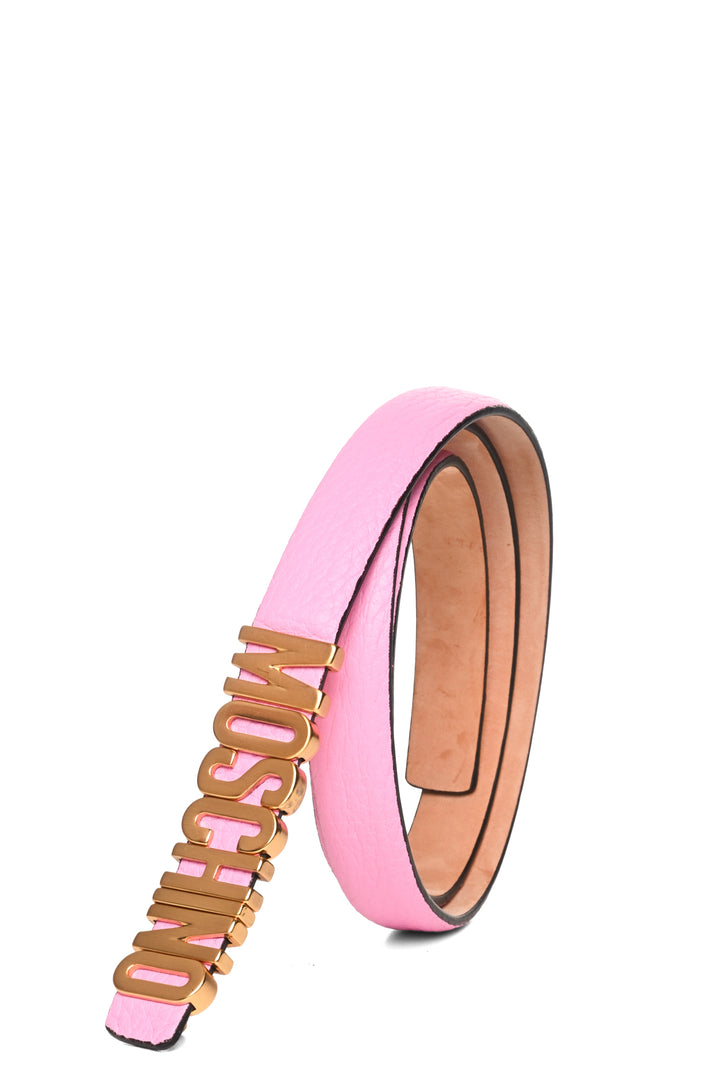 Moschino Size 38 Moschino Logo Belt