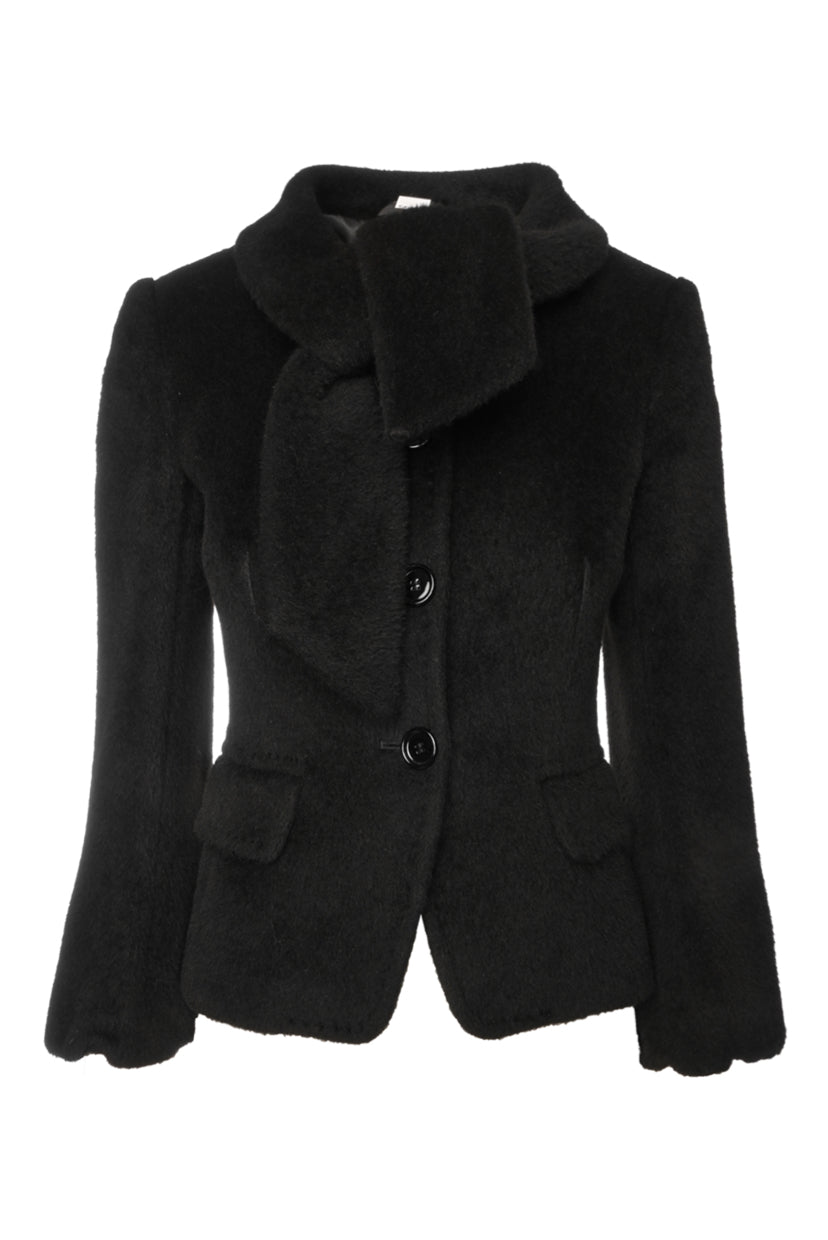 Max Mara Size 4 Alpaca & Wool Button-Up Jacket