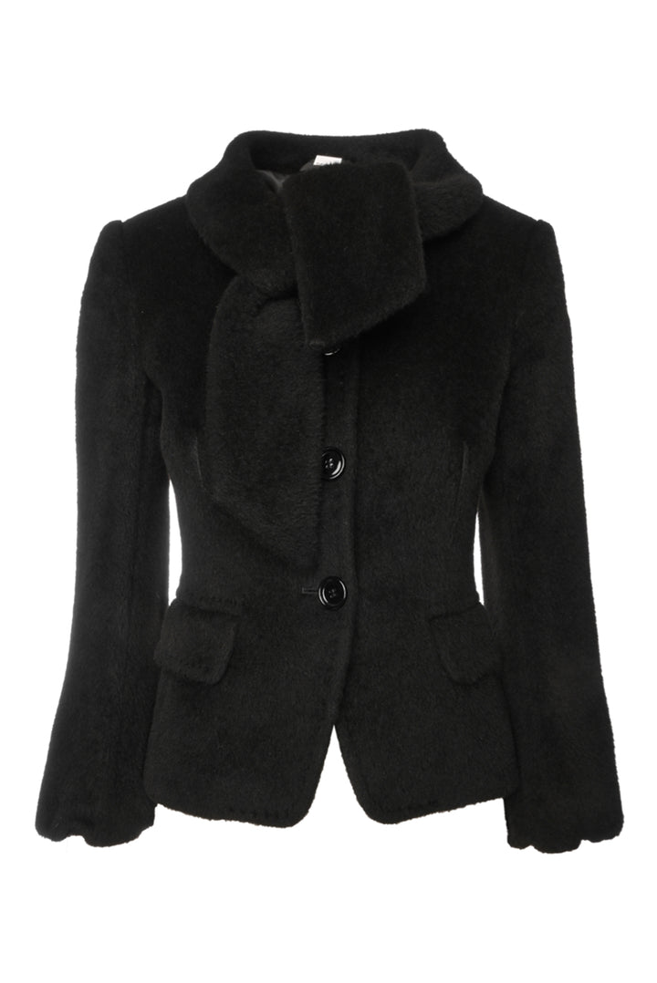 Max Mara Size 4 Alpaca & Wool Button-Up Jacket