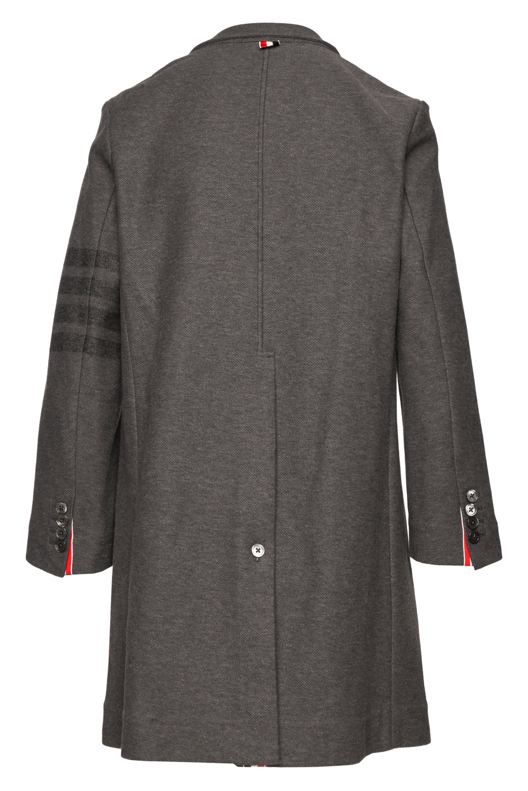 Thom Browne Size 1 4 Bar Heather Cotton Knit Coat