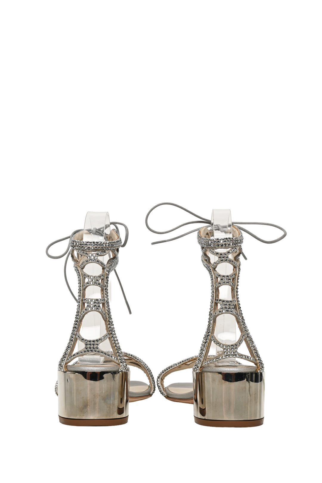 Rene Caovilla Size 36 Leather Crystal Embellished Sandals
