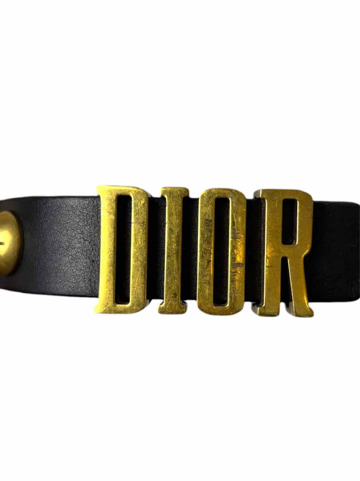 Dior Studded Leather Logo  Belt