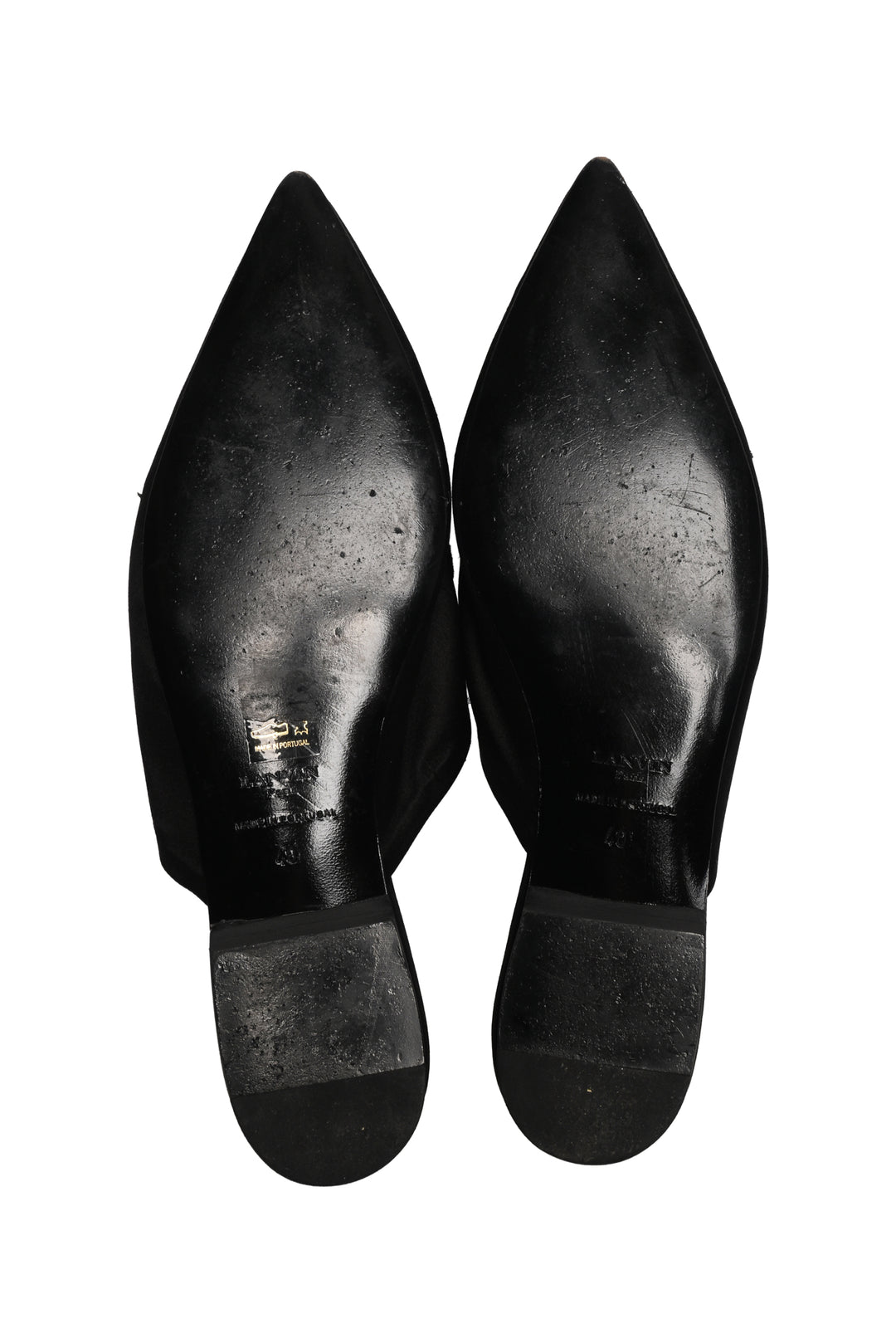 Lanvin Size 40 Satin Mules