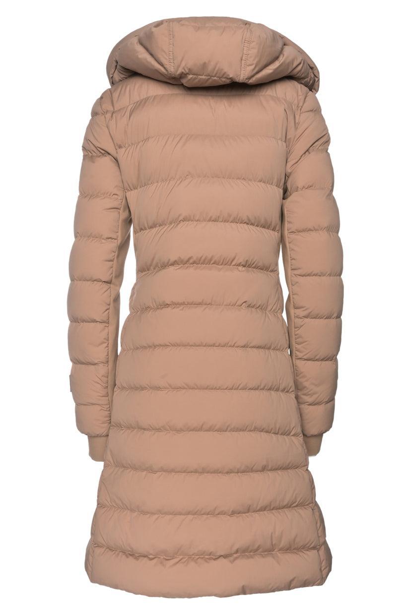Burberry Size S Down Hooded Long Puffer Coat