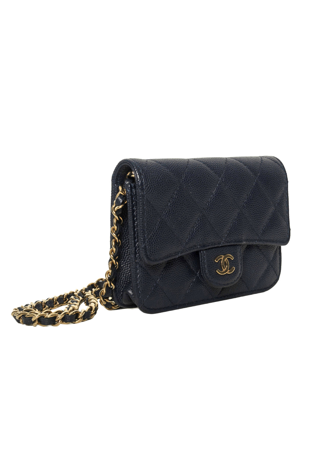 Chanel Caviar Classic Mini CC Cardholder on Chain