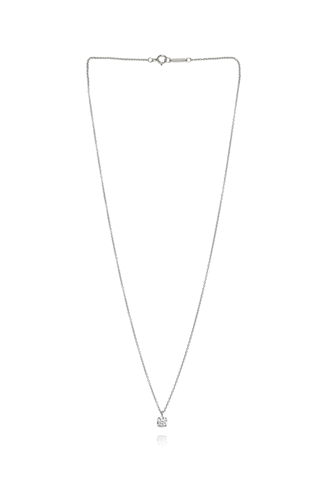 Tiffany & Co Platinum Solitaire Necklace
