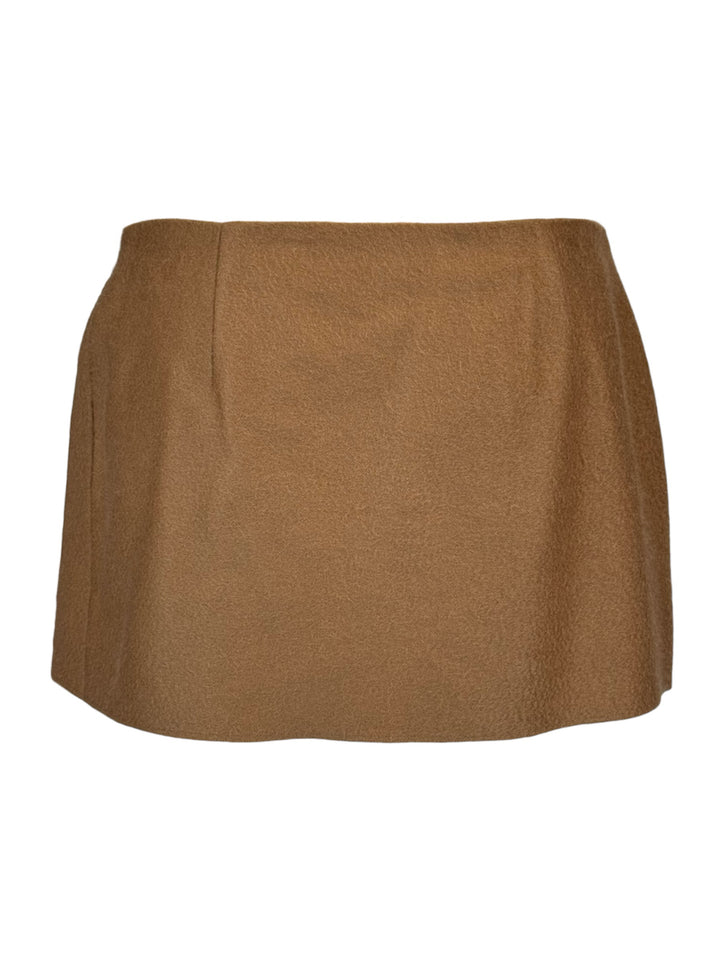 Prada Size 4 2023 Cashmere Wrap Mini Skirt