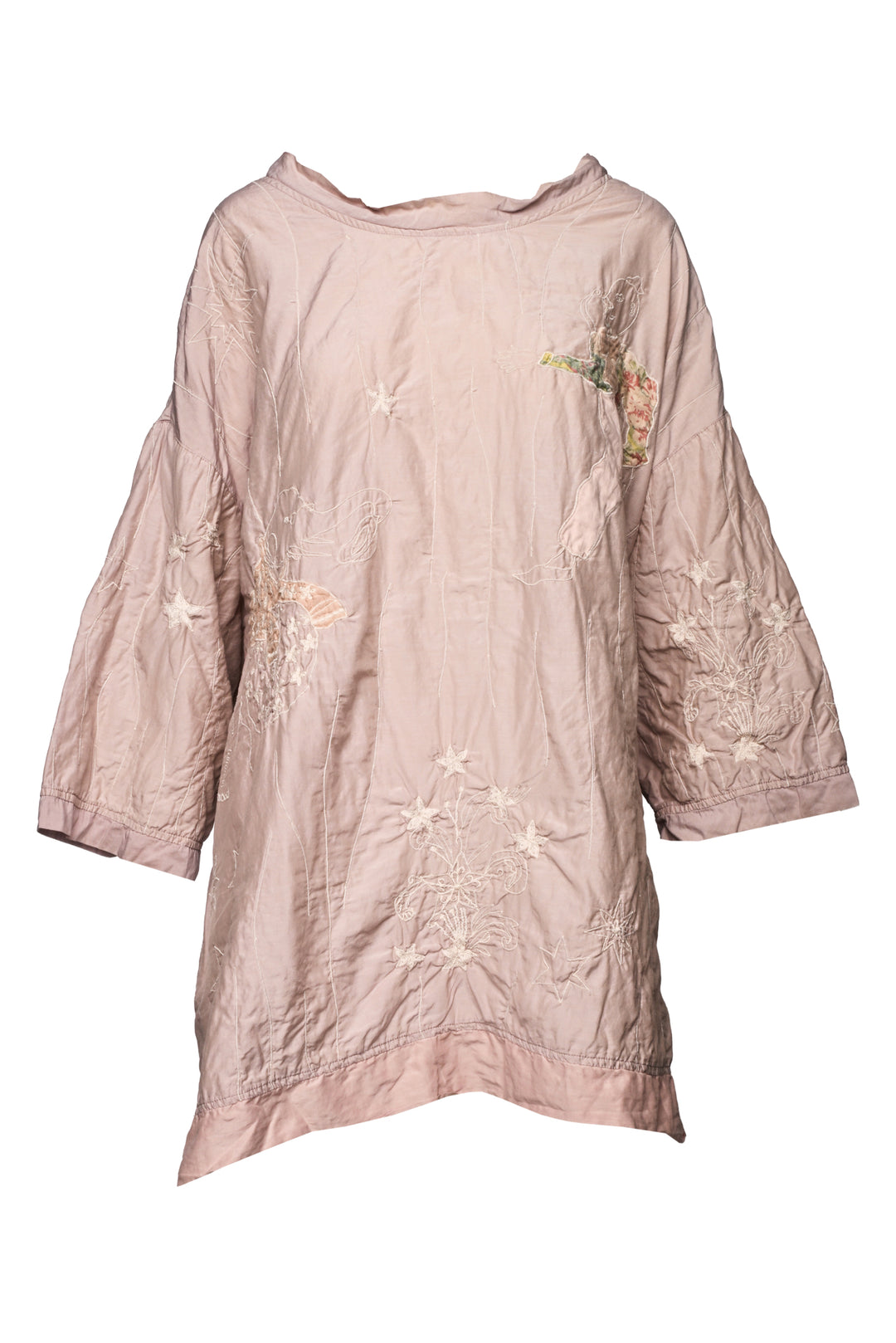 Magnolia Pearl Size OS Oversized Embroidered Top