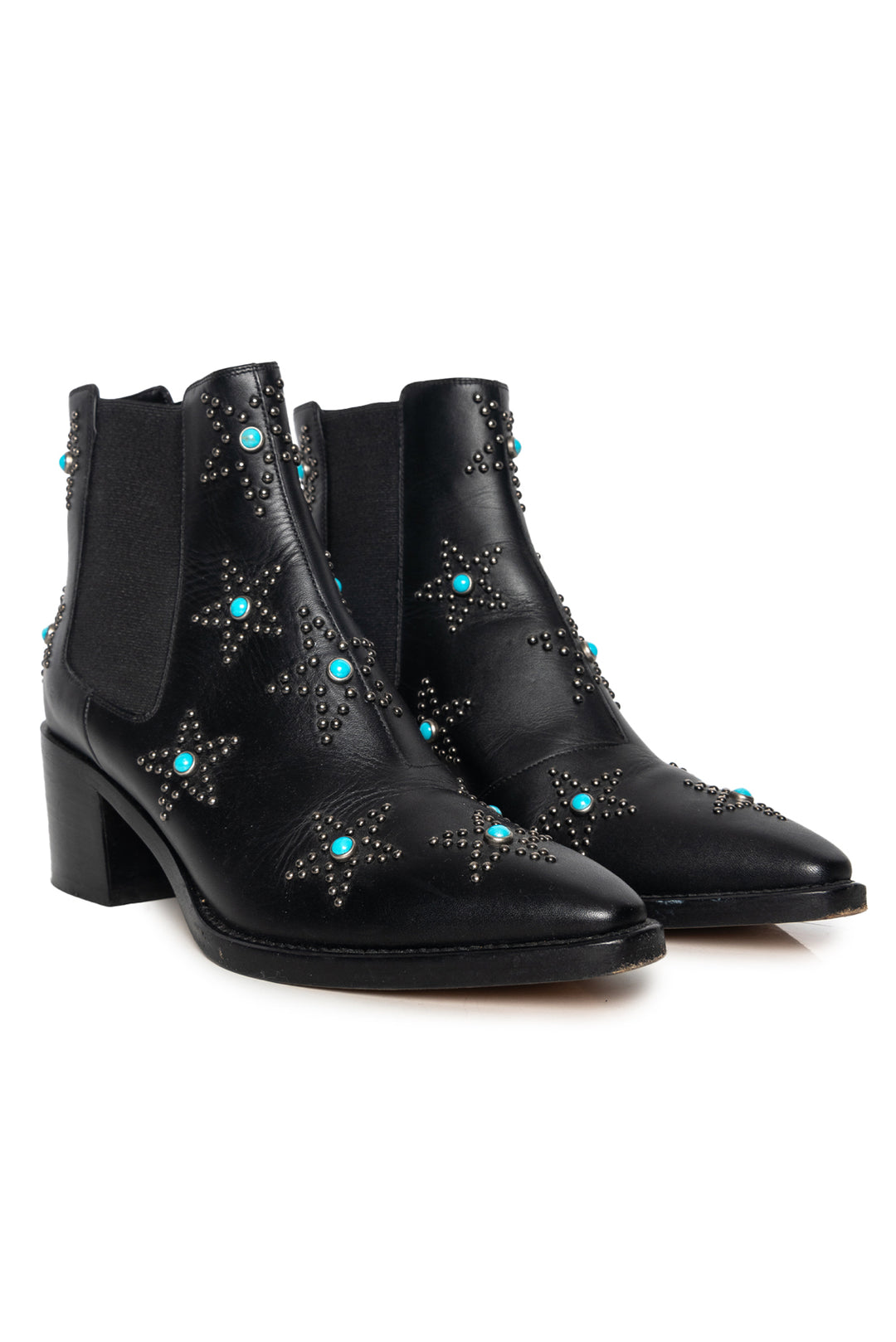 Valentino Size 38 Star Studded Ankle Boots