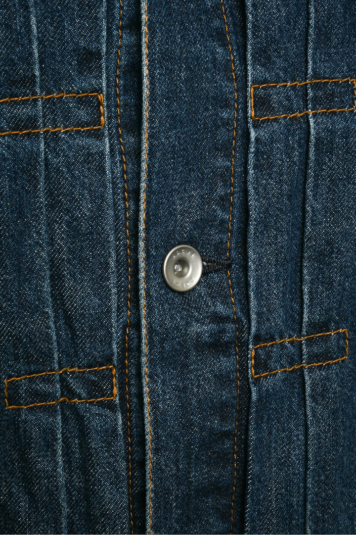 Sacai Size 3 Denim Cami With Pleated Back