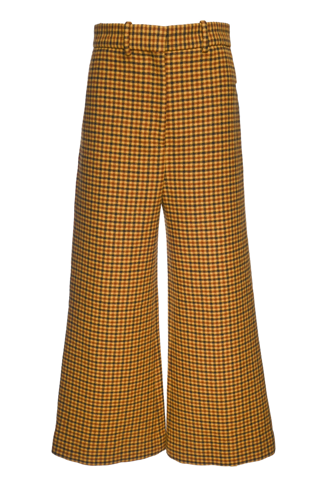 Khaite Size 6 Plaid Wool Pants