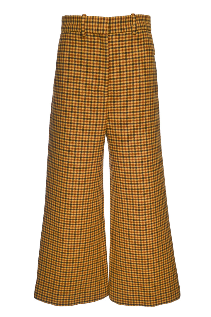 Khaite Size 6 Plaid Wool Pants