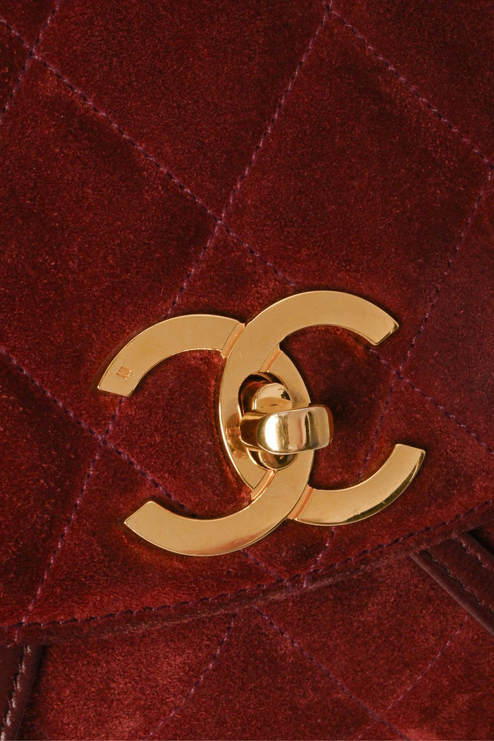 Chanel Suede Quilted BackPack