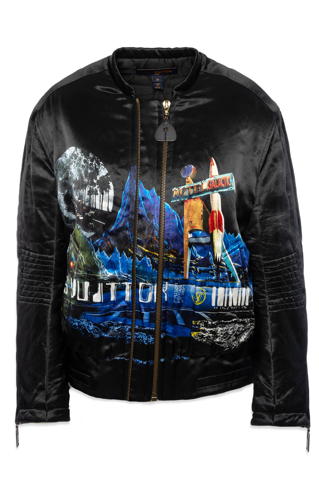 Louis Vuitton Size 36 Cosmic Motel Print Bomber Jacket