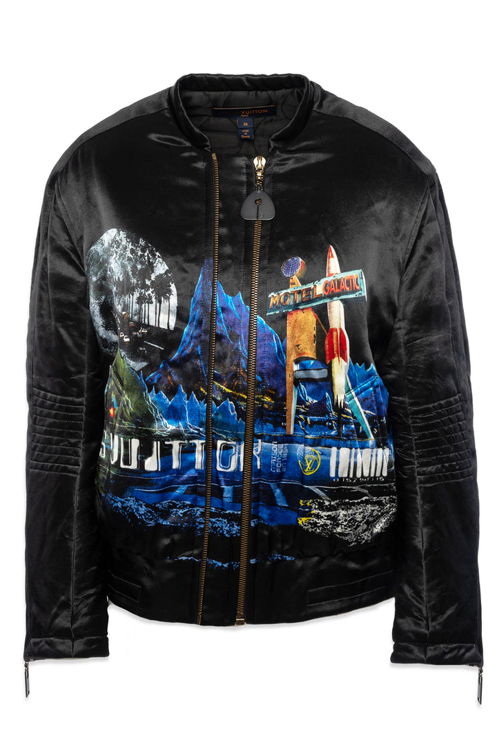 Louis Vuitton Size 36 Cosmic Motel Print Bomber Jacket